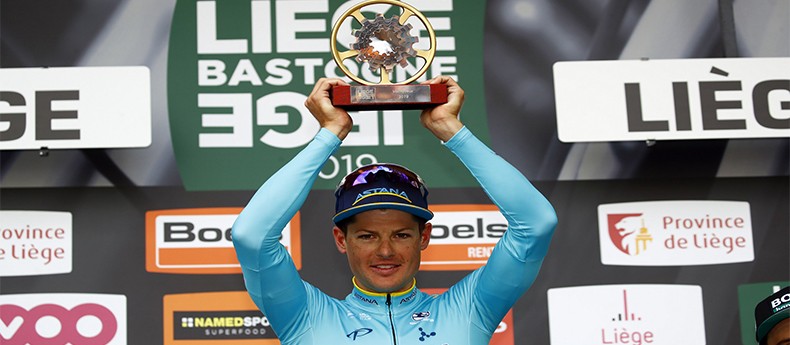 ARGON18 E JAKOB FUGLSANG SUL PODIO PIU' ALTO DELLA LIEGI BASTON LIEGI