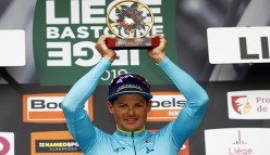 ARGON18 E JAKOB FUGLSANG SUL PODIO PIU' ALTO DELLA LIEGI BASTON LIEGI