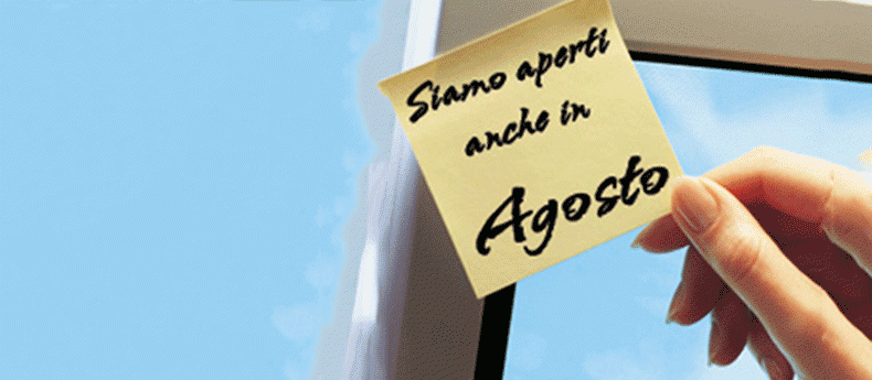 Agosto: sempre aperti